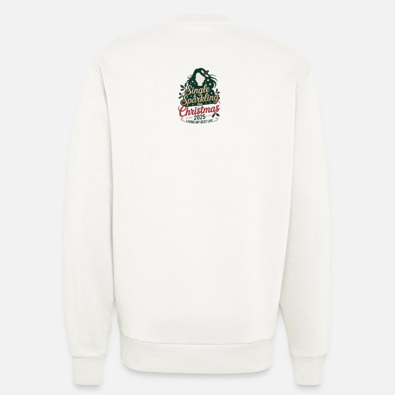 Single & Prickelnde Weihnachten 2025 - Sweatshirt - made by SPREAD  - OFF WHITE