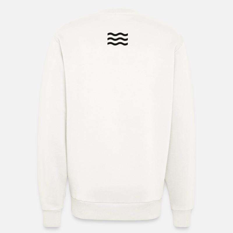 Minimalist Black Waves - Sweatshirt - made by SPREAD  - OFF WHITE