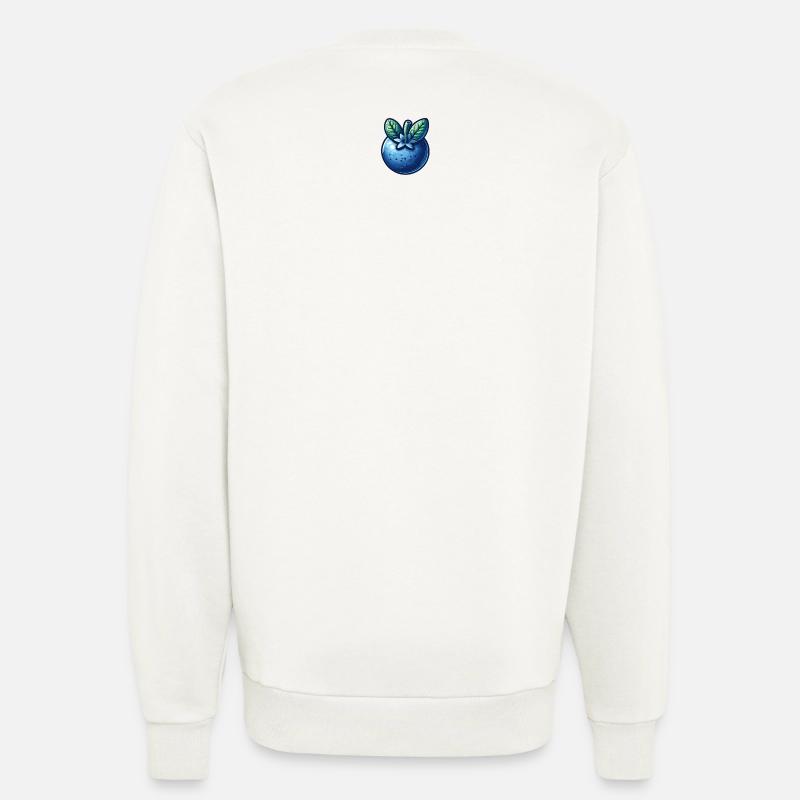 Leuchtend blaues Blaubeermuster - Sweatshirt - made by SPREAD  - OFF WHITE