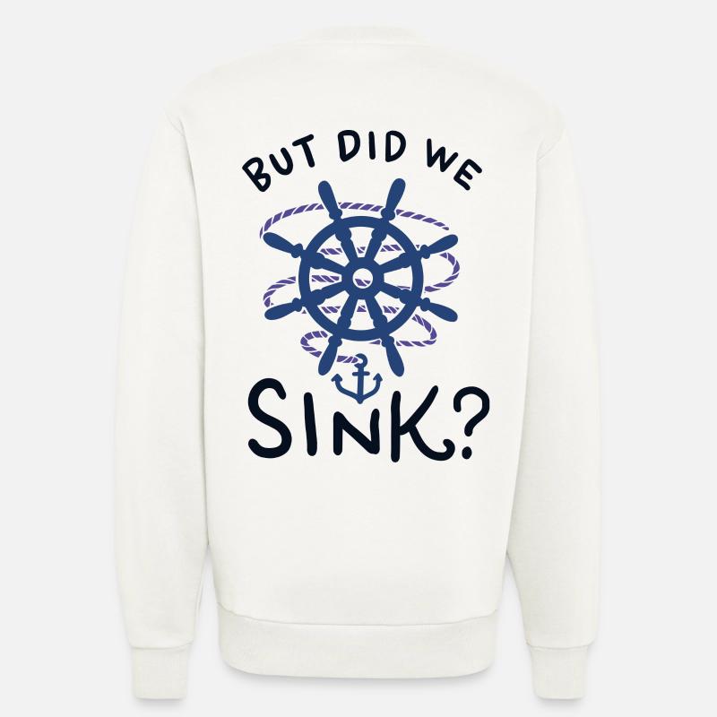 Bateau voile cadeau de capitaine - Sweat bio décontracté fabriqué en UE - OFF WHITE
