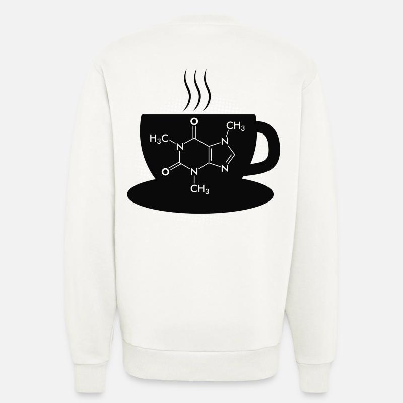 Kaffee Caffeine Molecule - Sweatshirt - made by SPREAD  - OFF WHITE