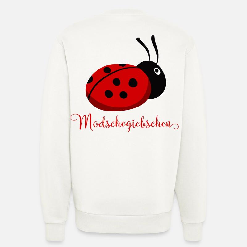 Modschegiebchen Coccinelle Saxon idée cadeau - Sweat bio décontracté fabriqué en UE - OFF WHITE