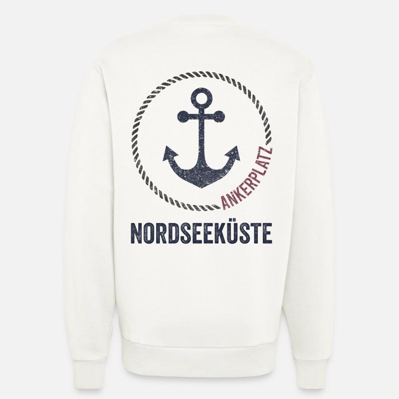 Nordsee Ankerplatz Emblem - Sweatshirt - made by SPREAD  - OFF WHITE