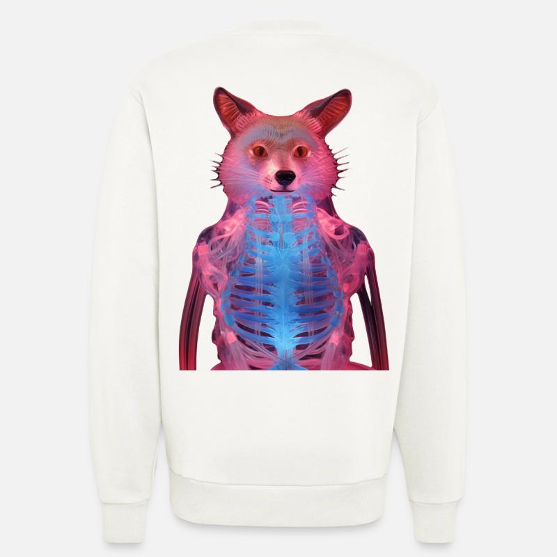 Glowing fox with neon effect - Sweatshirt - made by SPREAD  - OFF WHITE