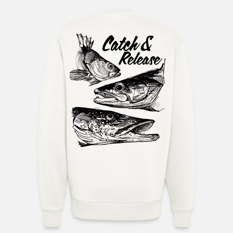 Catch & Release - Sweatshirt - made by SPREAD  - OFF WHITE