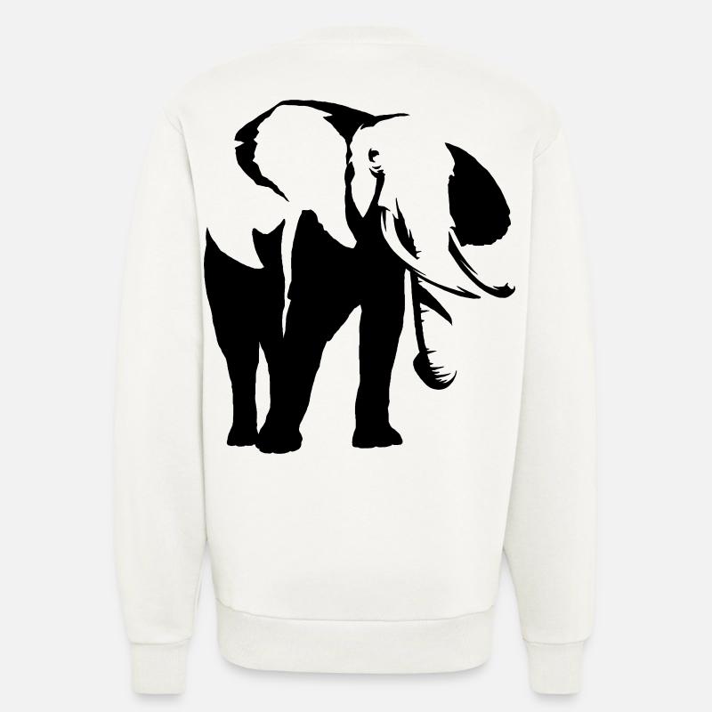 Elefant Afrika - Sweatshirt - made by SPREAD  - OFF WHITE