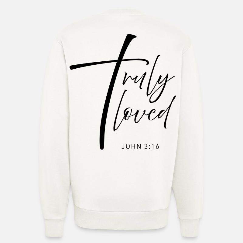 CROSS truly loved - Sweatshirt - made by SPREAD - OFF WHITE