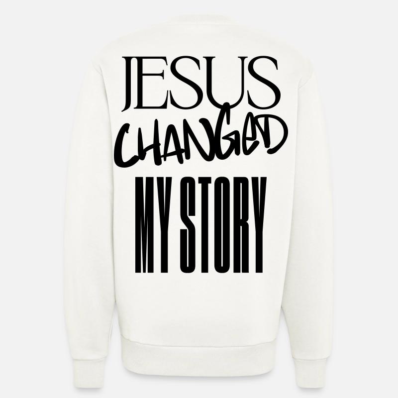 Jesus hat meine Geschichte verändert - Sweatshirt - made by SPREAD  - OFF WHITE