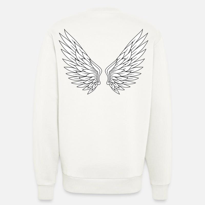 Engelsflügel Linienstil - Sweatshirt - made by SPREAD - OFF WHITE
