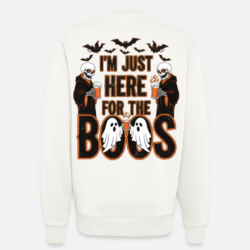 Halloween Buhrufe Skelette - Sweatshirt - made by SPREAD  - OFF WHITE