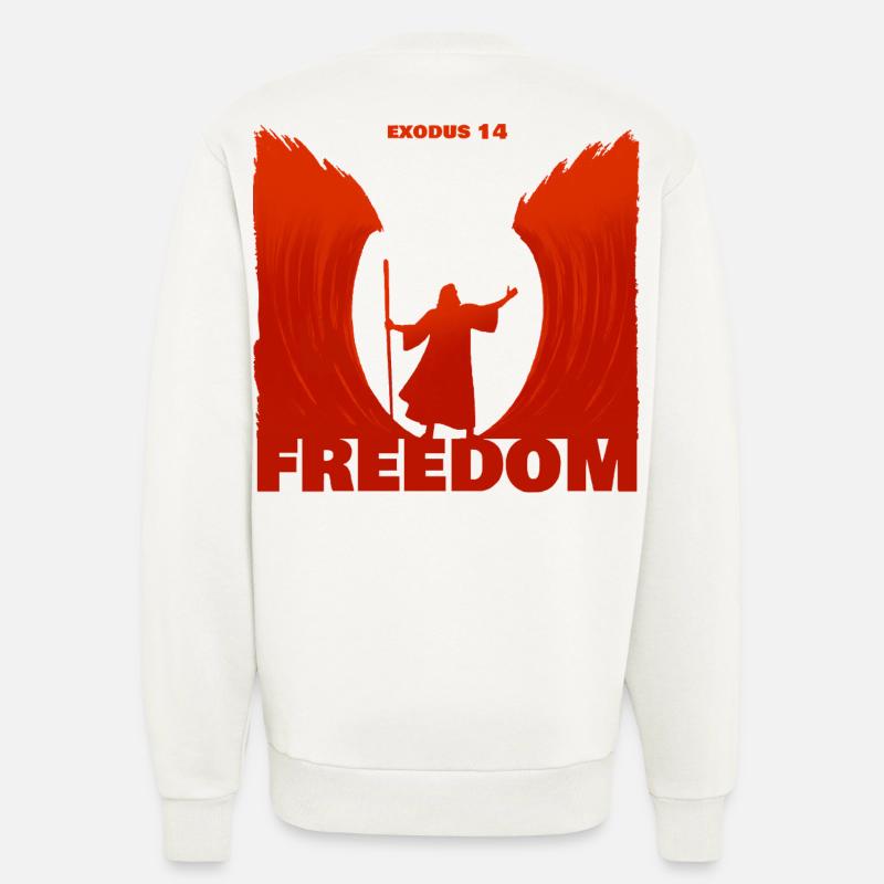Exode : la liberté - Sweat bio décontracté fabriqué en UE - OFF WHITE