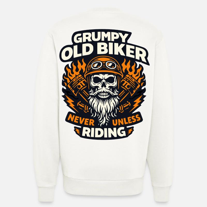 Grumpy old biker - Sweatshirt - made by SPREAD  - OFF WHITE