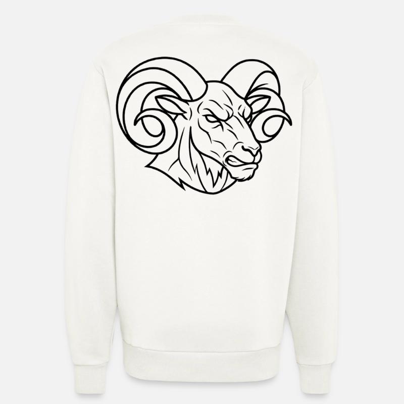 Starker Widderkopf - Sweatshirt - made by SPREAD  - OFF WHITE