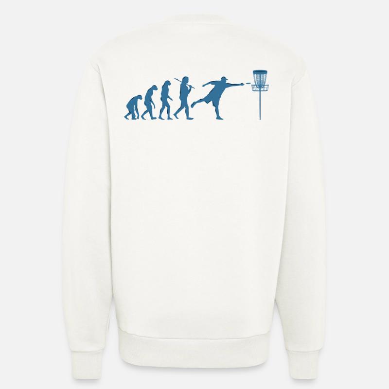 Disc Golf Evolution - Sweat bio décontracté fabriqué en UE - OFF WHITE