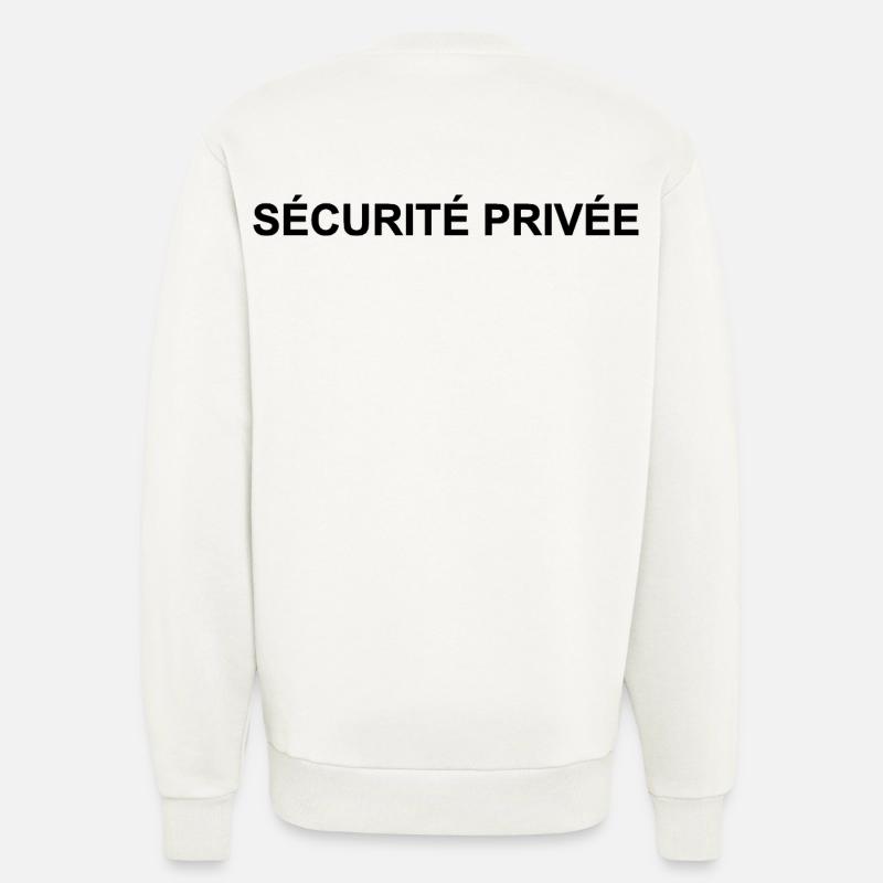 Sécurité Privée | Agent de sécurité - Sweat bio décontracté fabriqué en UE - OFF WHITE