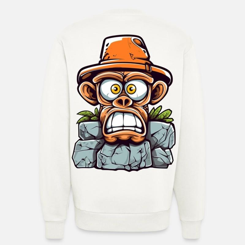 Abenteuerlicher Affen-Charme - Sweatshirt - made by SPREAD  - OFF WHITE
