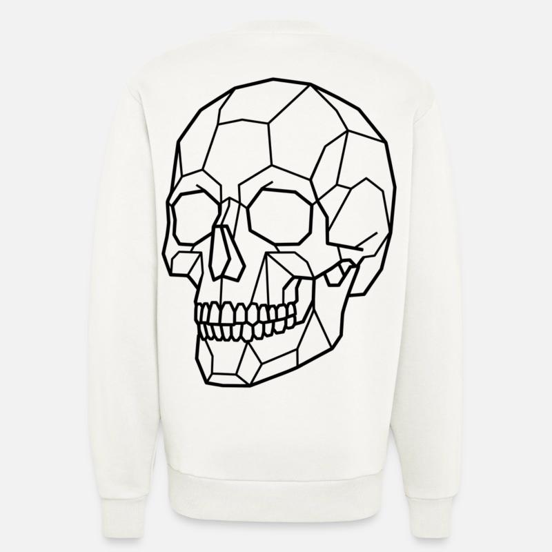 Geometric Skull - Sweatshirt - made by SPREAD  - OFF WHITE