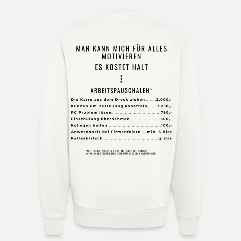 Motivation à travers les packages Rétroimpression - Sweat bio décontracté fabriqué en UE - OFF WHITE