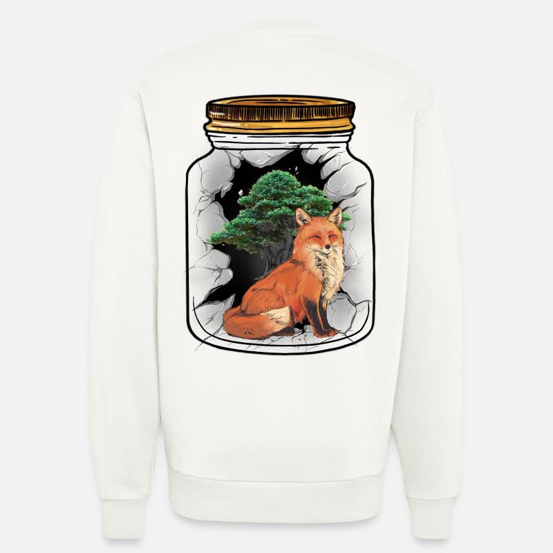 Fuchs Füchse Waldbewohner Baum - Sweatshirt - made by SPREAD  - OFF WHITE