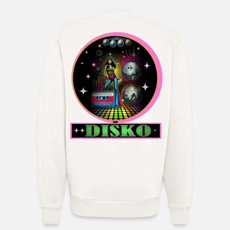 Disco Diva Neon Glitzerkugeln - Sweatshirt - made by SPREAD  - OFF WHITE