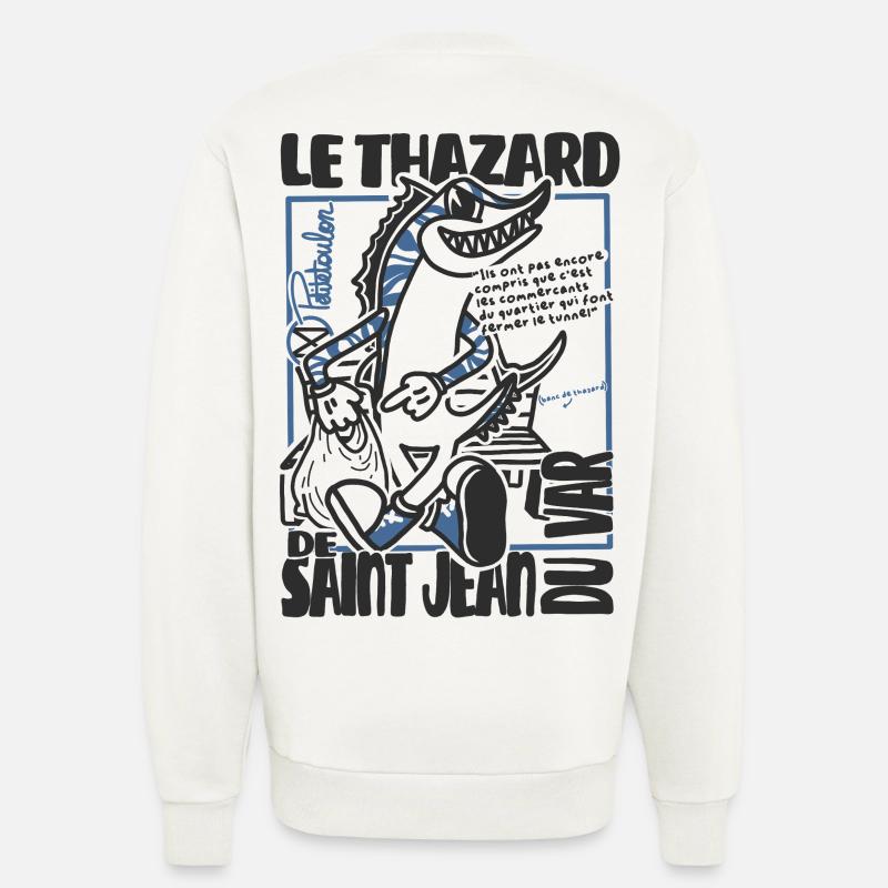 Thazard de Saint Jean du Var - Sweat bio décontracté fabriqué en UE - OFF WHITE