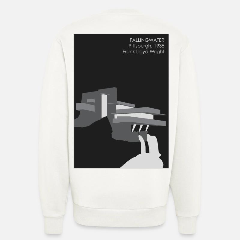 Modern architecture: Fallingwater - Sweatshirt - made by SPREAD  - OFF WHITE