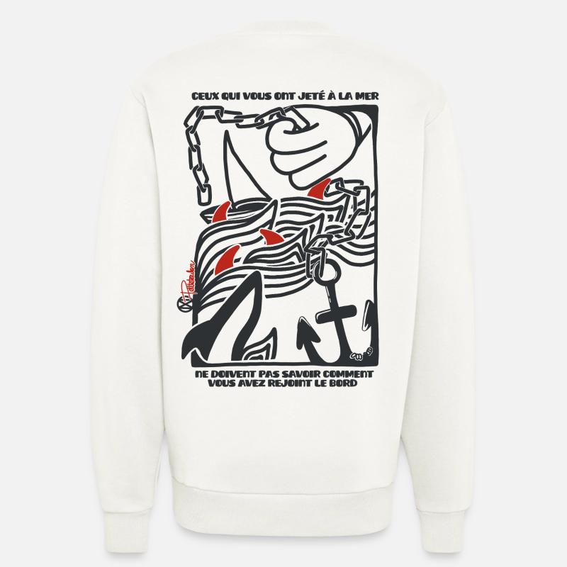 Kampf und göttlicher Schutz - Sweatshirt - made by SPREAD  - OFF WHITE
