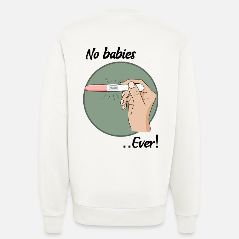 No babies - Sweatshirt - made by SPREAD  - OFF WHITE
