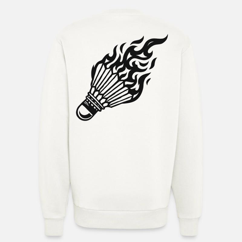 Flammen-Shuttlecock - Sweatshirt - made by SPREAD  - OFF WHITE