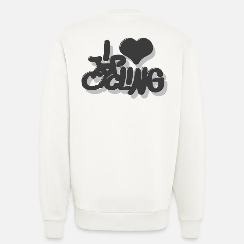 I_love_Cycling_grau - Sweatshirt - made by SPREAD  - OFF WHITE