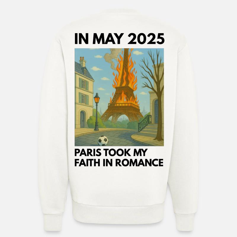 Eiffel Tower on Fire - Sweatshirt - made by SPREAD  - OFF WHITE