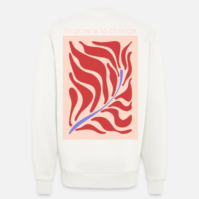Growth through change – leaf shape pattern - Sweatshirt - made by SPREAD  - OFF WHITE