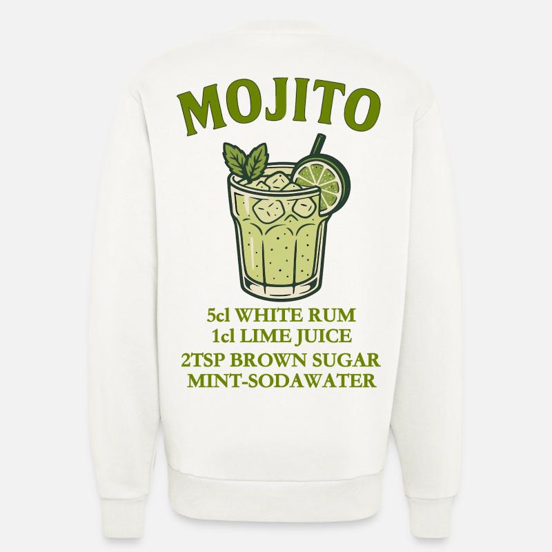 Mojito design with lime and mint - Sweatshirt - made by SPREAD  - OFF WHITE
