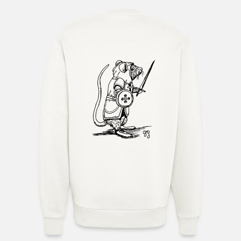 Chevalier Moustache - Sweat bio décontracté fabriqué en UE - OFF WHITE