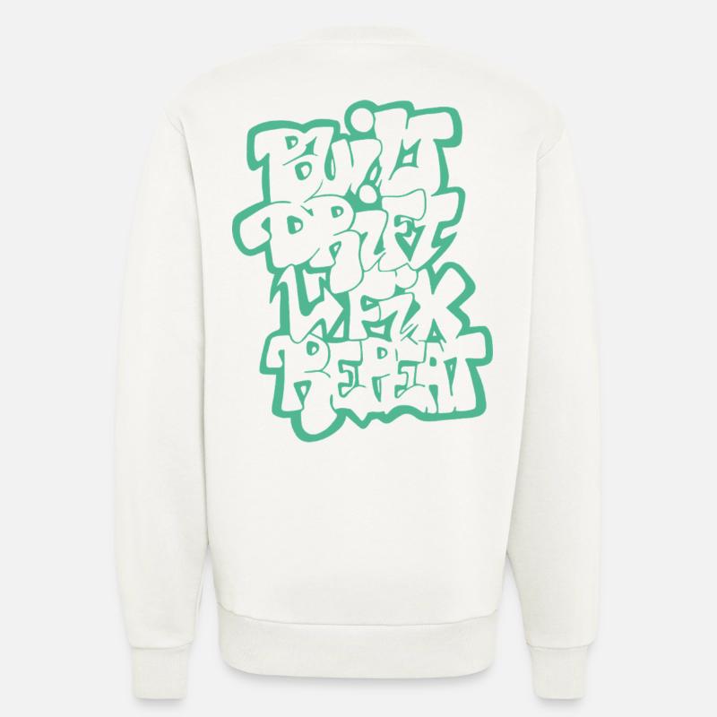 Dérivée construite Fix Répéter 04 - Sweat bio décontracté fabriqué en UE - OFF WHITE