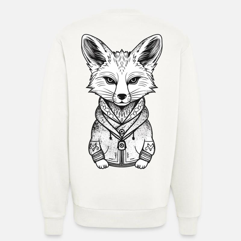 Fuchs mit Hoodie Illustration - Sweatshirt - made by SPREAD  - OFF WHITE