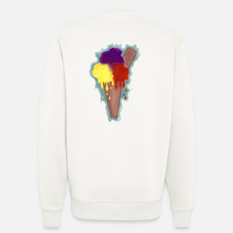 Regenbogen Eis  - Sweatshirt - made by SPREAD  - OFF WHITE