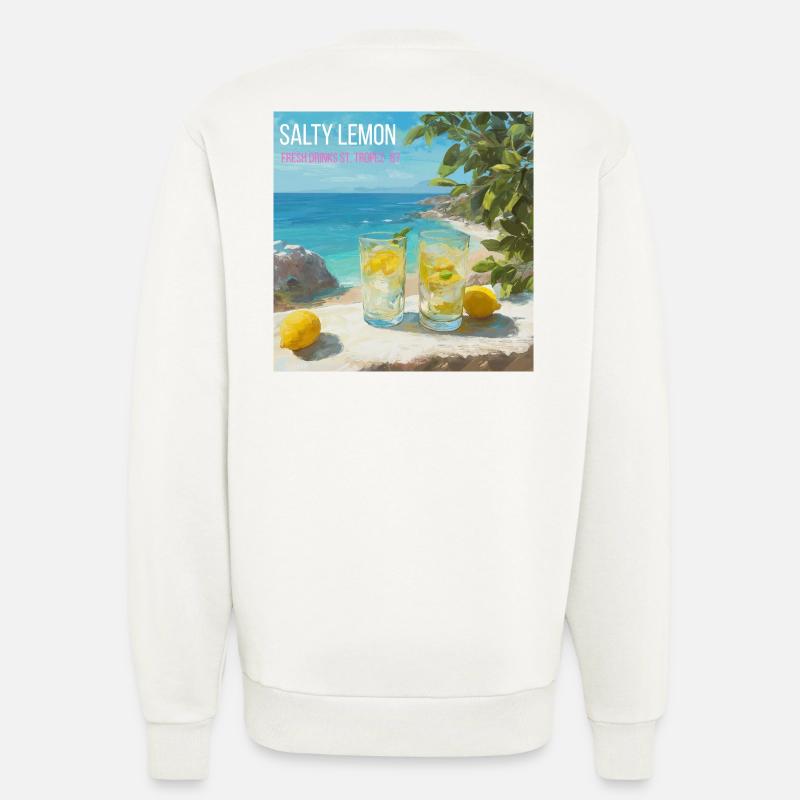 Magic Salt Lemon Beach 87 - Sweat bio décontracté fabriqué en UE - OFF WHITE