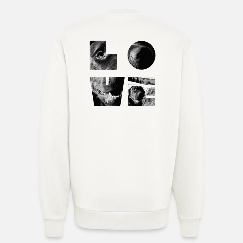 Schwarz-Weißes Hundemosaik - Sweatshirt - made by SPREAD  - OFF WHITE