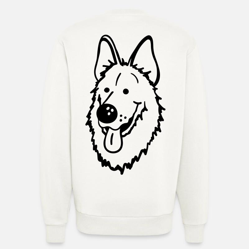 Lustiger Deutscher Schäferhund - Sweatshirt - made by SPREAD  - OFF WHITE