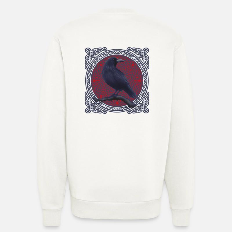 Rabe Krähe Keltisch - Sweatshirt - made by SPREAD  - OFF WHITE
