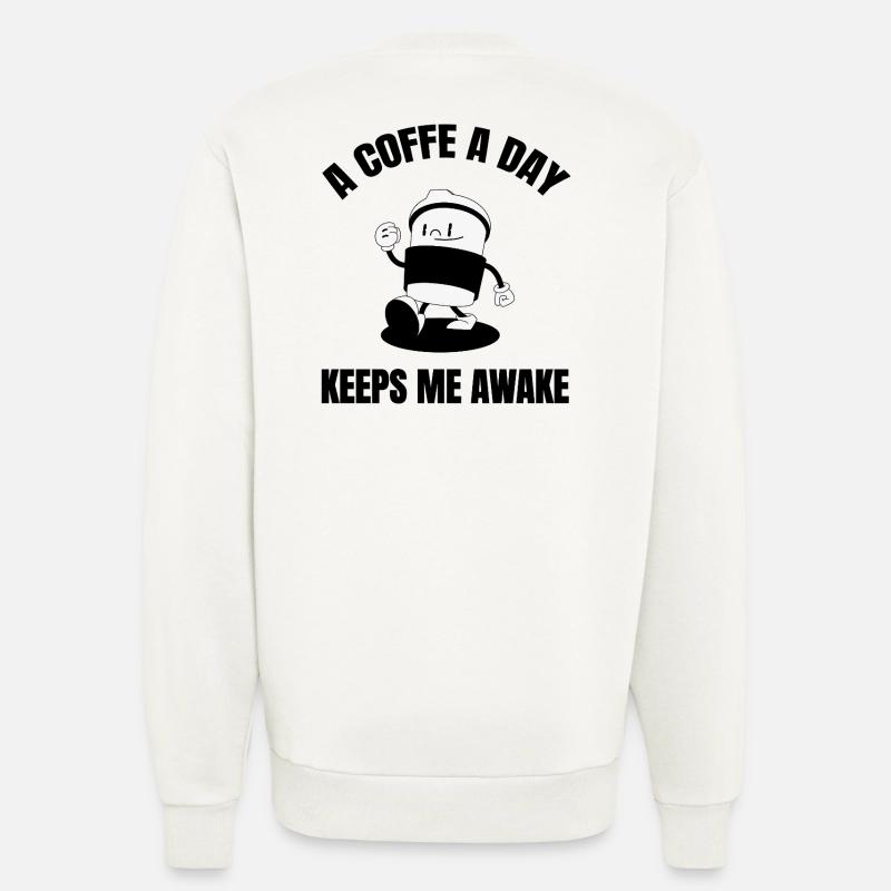 A coffee a day - Sweatshirt - made by SPREAD  - OFF WHITE