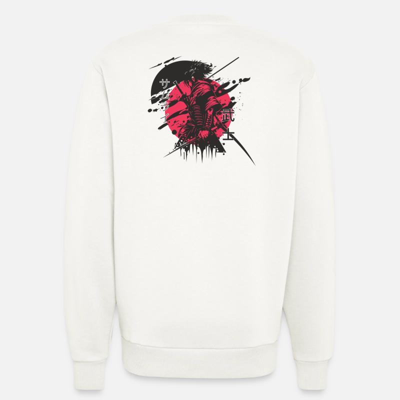 Elephant Samurai Neon Print - Sweatshirt - made by SPREAD  - OFF WHITE