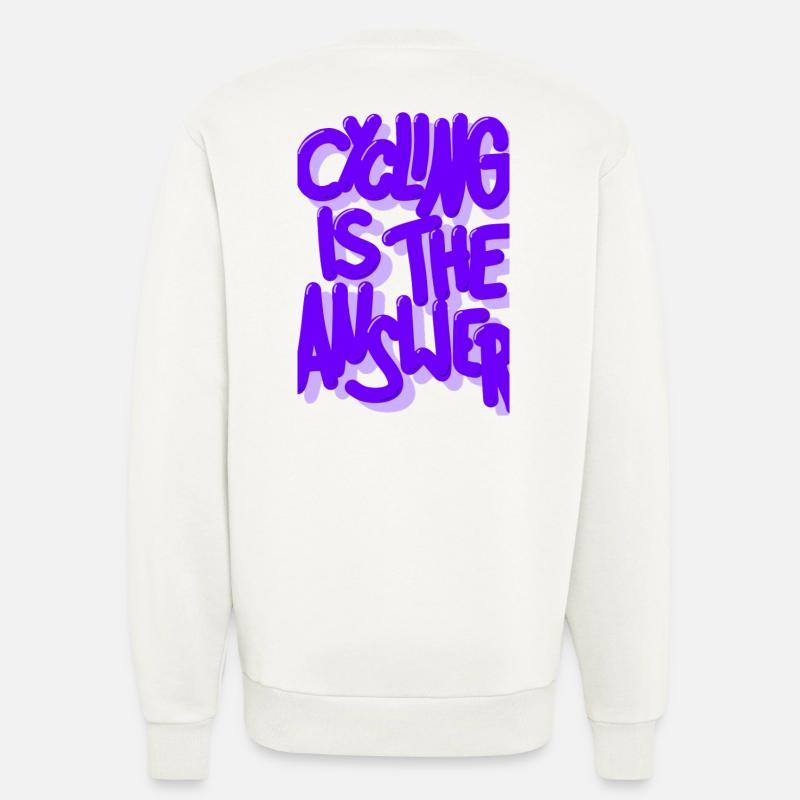 Cycling is the answer lila - Sweatshirt - made by SPREAD  - OFF WHITE