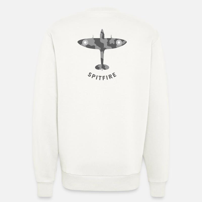 Spitfire fighter plane - Sweatshirt - made by SPREAD  - OFF WHITE