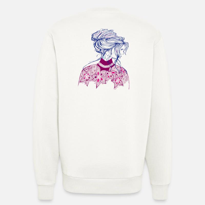 Mädchen Illustration - Sweatshirt - made by SPREAD  - OFF WHITE