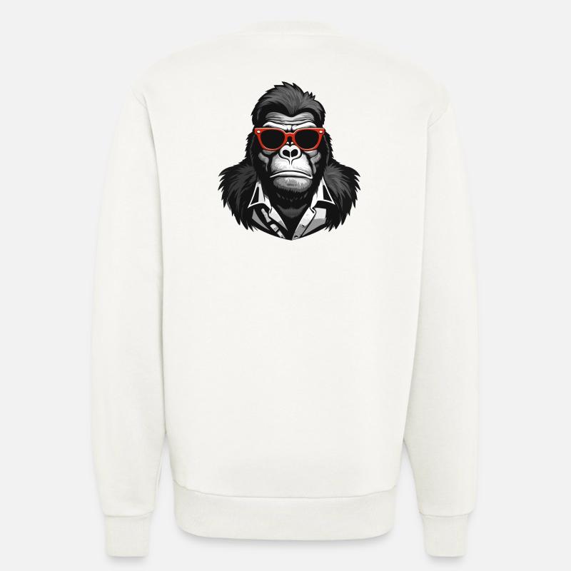 gorilla, monkey, primate - Sweatshirt - made by SPREAD  - OFF WHITE