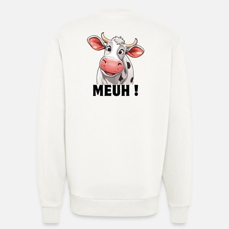 Kuh, Milchkuh, Kuhbauer - Sweatshirt - made by SPREAD  - OFF WHITE