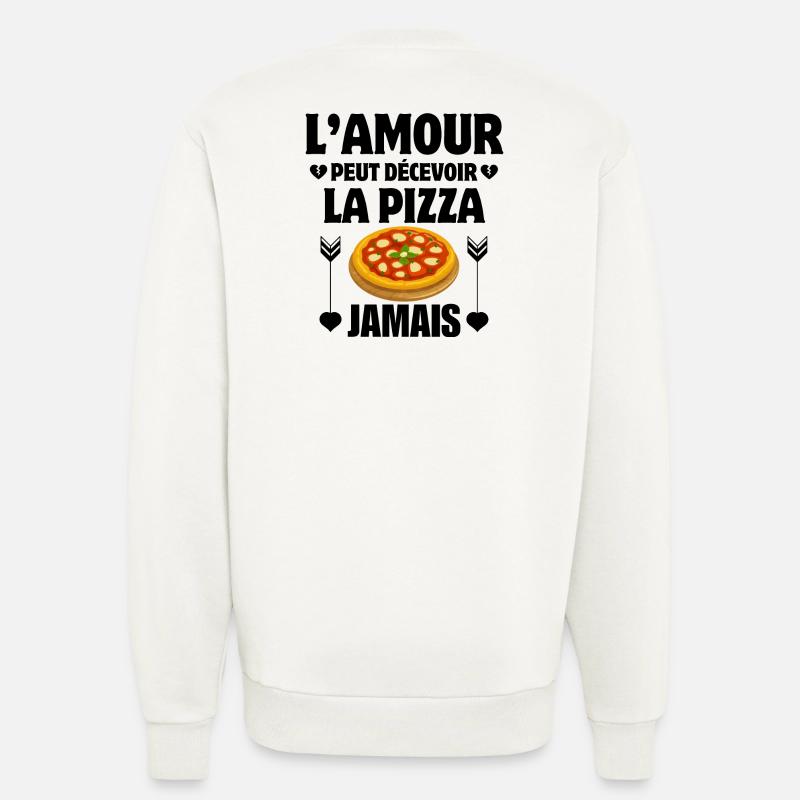 Pizza, Pizza-Fan, Pizza-Esser - Sweatshirt - made by SPREAD  - OFF WHITE