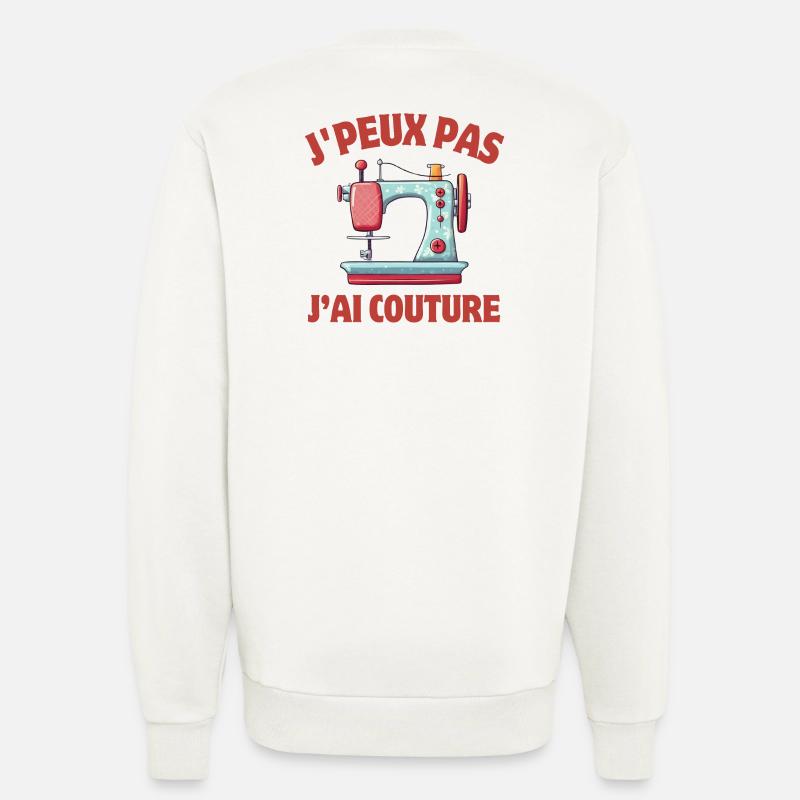 sewing, embroidery, sewing machine - Sweatshirt - made by SPREAD  - OFF WHITE